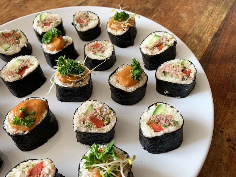 Raw Cauliflower Sushi